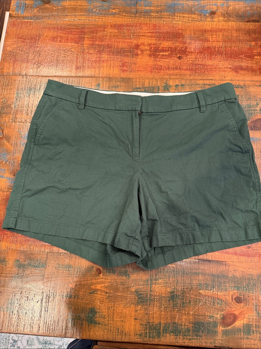 J Crew Factory 5in Chino Olive Shorts size 16